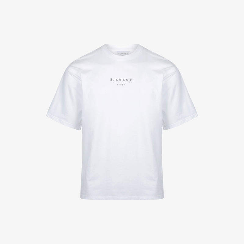 A white oversized T for men, made in Italy by the designer brand z.james.c