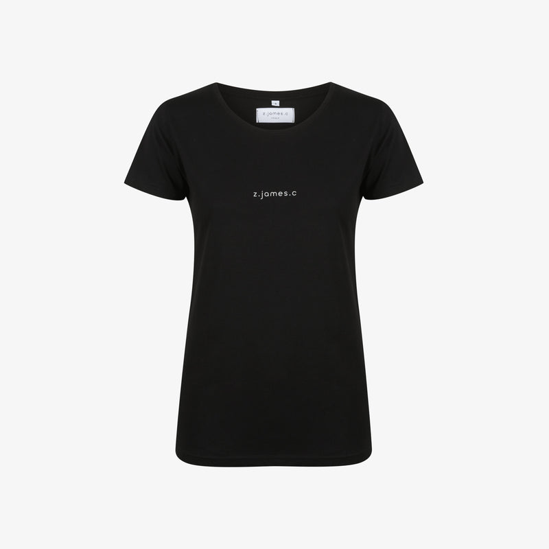 A female T-Shirt with a log print on the chest by the fashion brand z.james.c